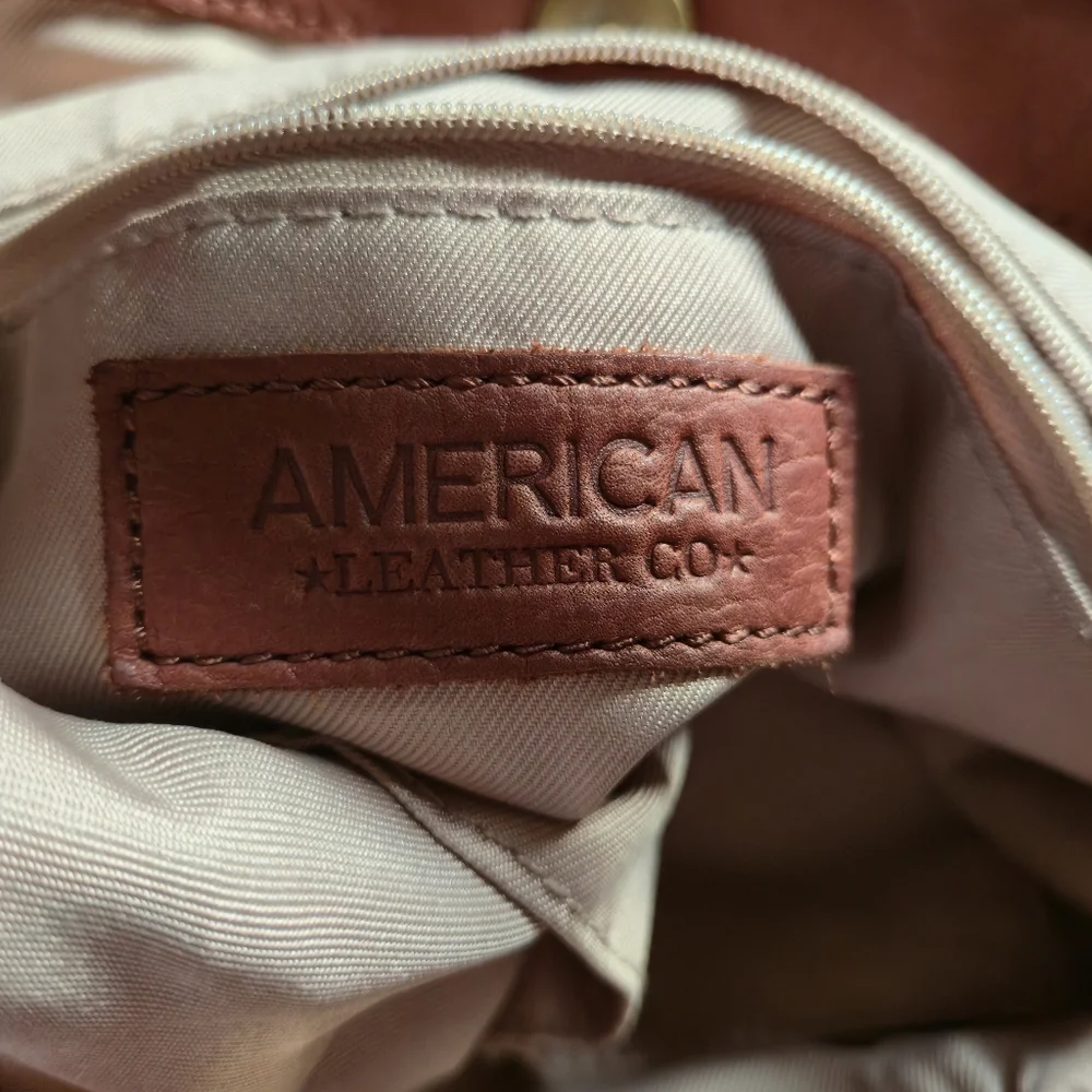 American Leather Brown Hobo Bag
